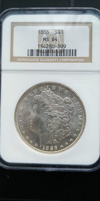 1886 Morgan Dollar NGC - MS64 - US Coin