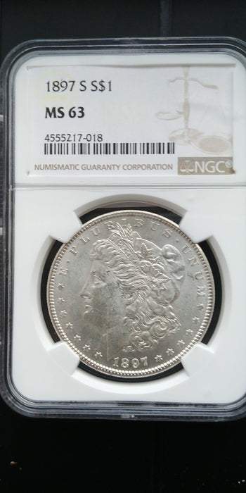 1897 S Morgan Dollar NGC - MS63 - US Coin