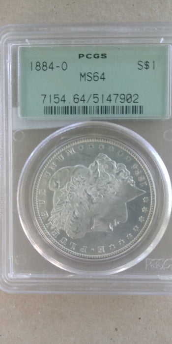 1884 O Morgan Silver Dollar MS64 PCGS Slab - US Coin