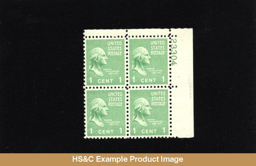 #804 1 Cent George Washington Mnh Plate Block Us Stamps F/vf Pb Generic