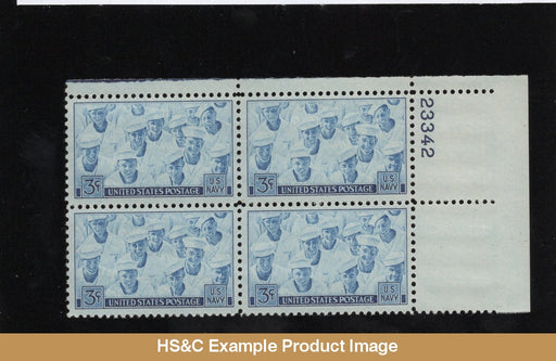 #935 3 Cents Us Sailors Mnh Plate Block Stamps F/vf Pb Generic