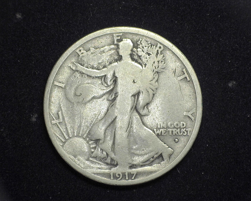 1917 D OBV Liberty Walking Half Dollar VG - US Coin