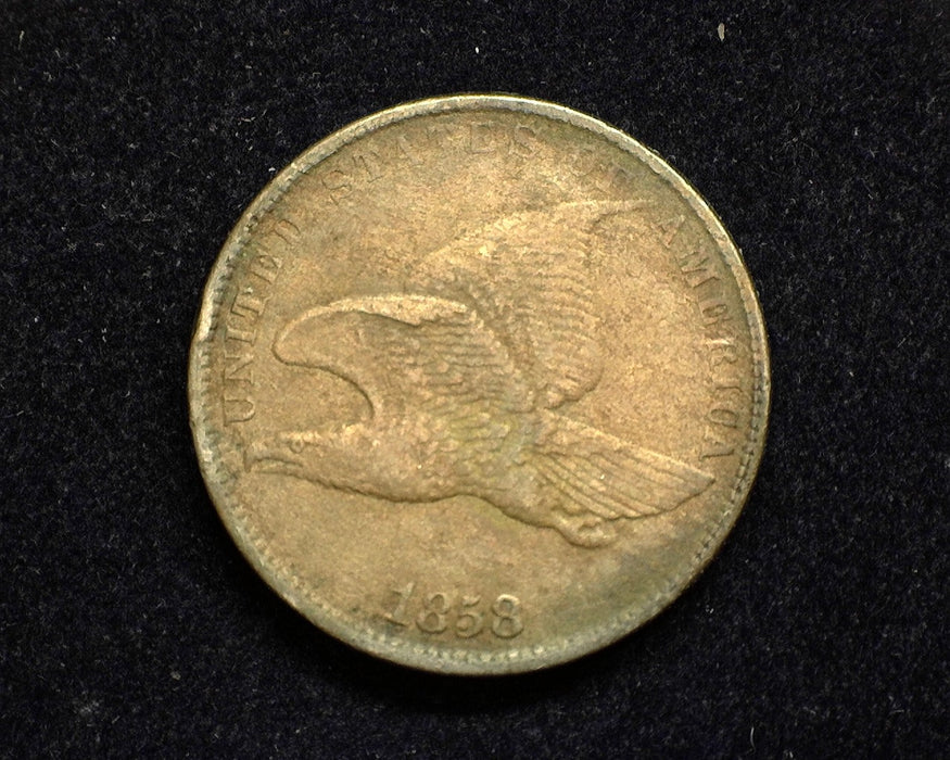 1858 Small Letters Flying Eagle Penny/Cent VF - US Coin