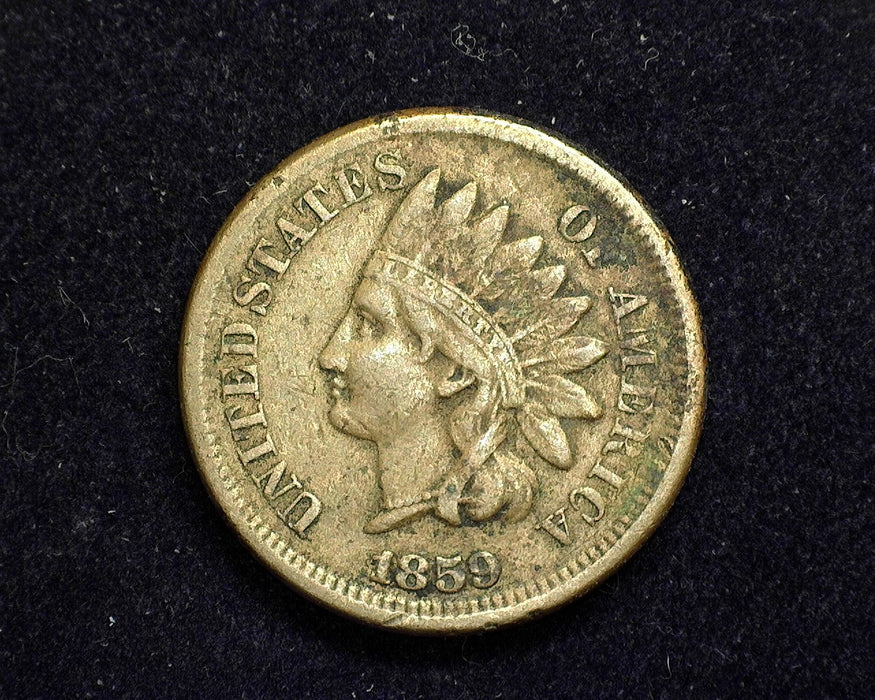 1859 Indian Head Penny/Cent F Light corrosion - US Coin