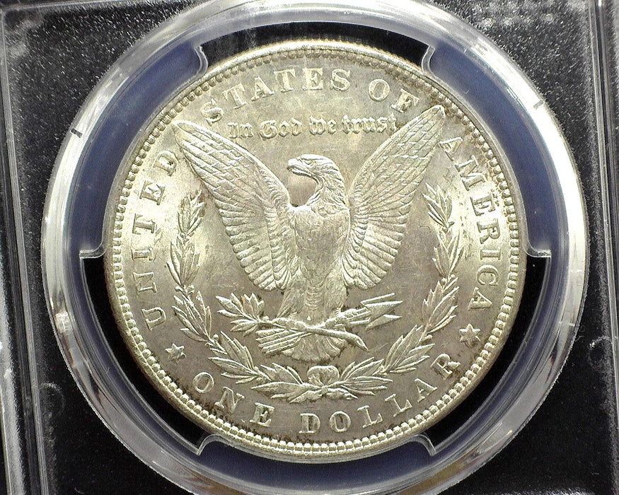 1887/6 Morgan Dollar PCGS - MS62 - US Coin