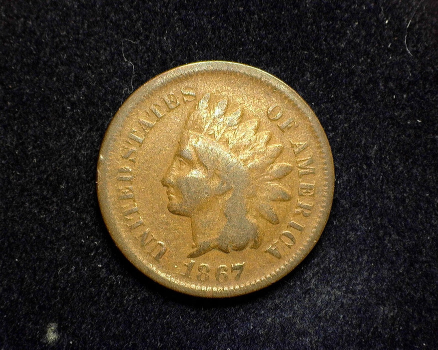 1867 Indian Head Penny/Cent G/VG - US Coin