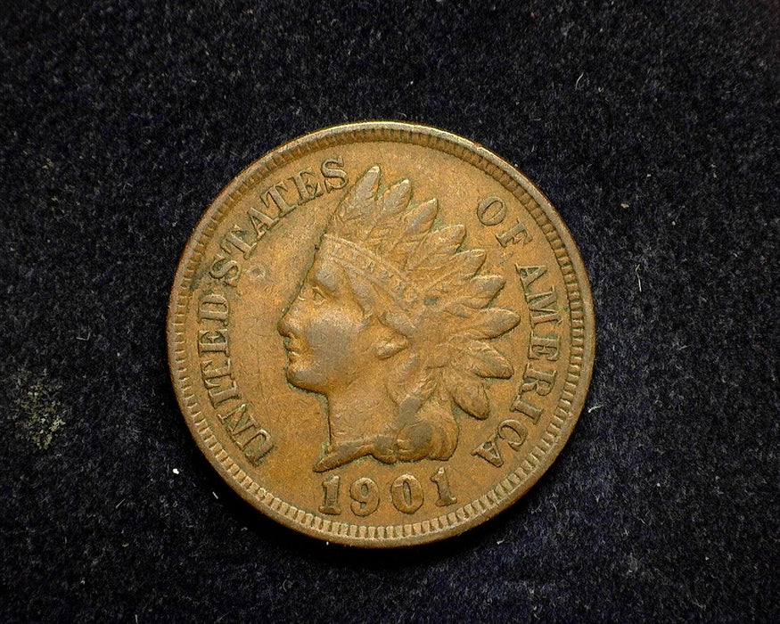 1901 Indian Head Penny/Cent VF/Xf - US Coin