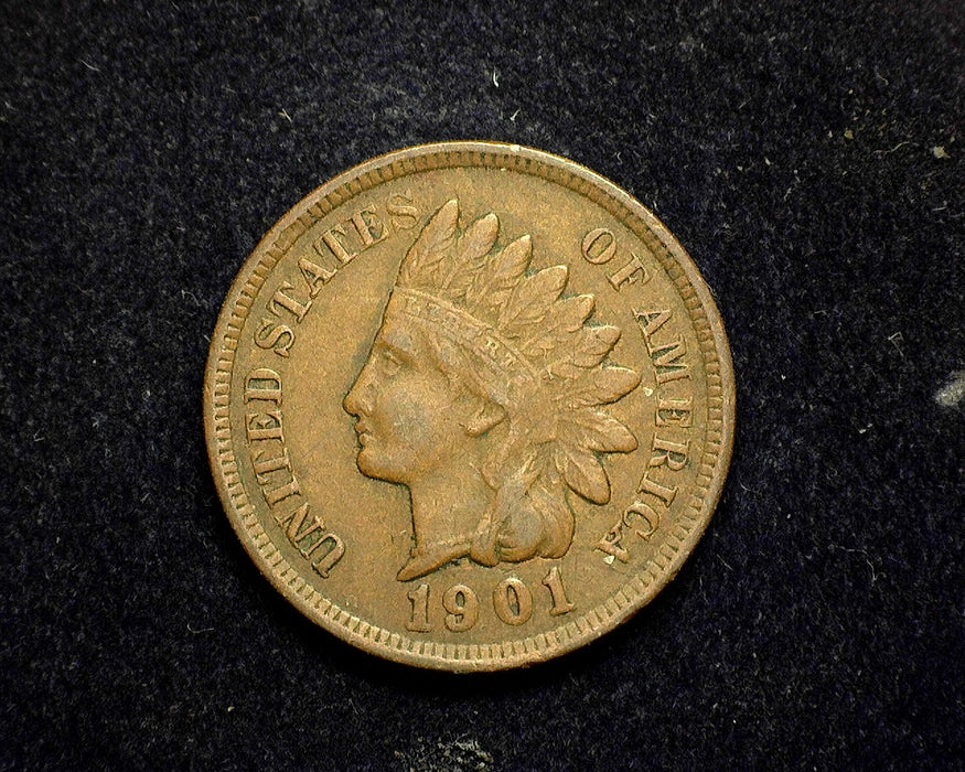 1901 Indian Head Penny/Cent VF/Xf - US Coin