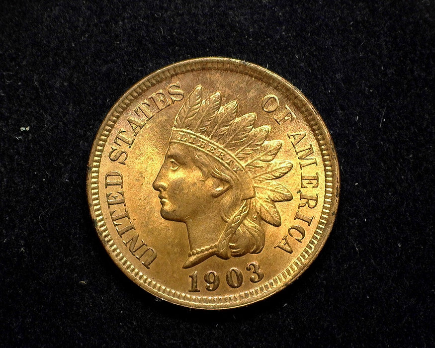 1903 Indian Head Penny/Cent BU Red Choice - US Coin
