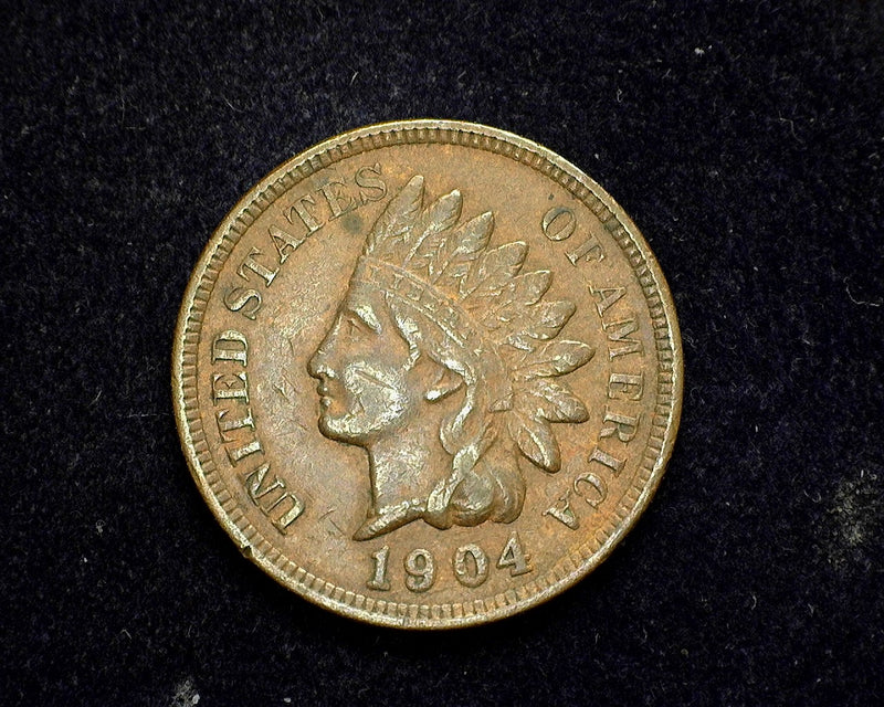 1904 Indian Head Penny/Cent Vf/Xf - US Coin