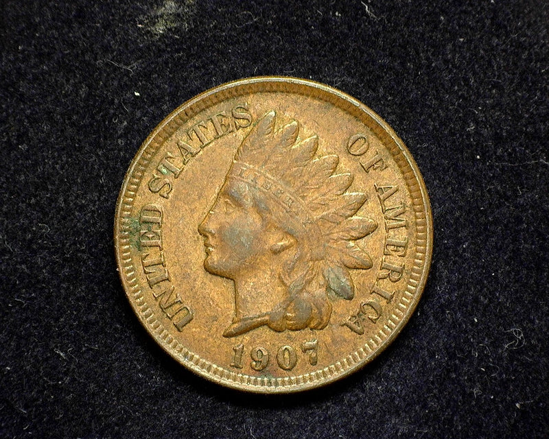 1907 Indian Head Penny/Cent XF - US Coin