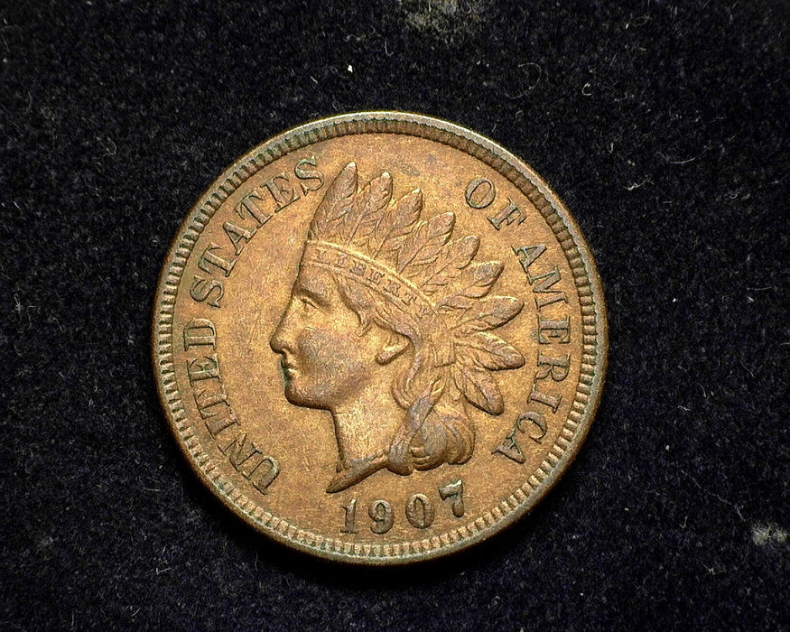 1907 Indian Head Penny/Cent XF/Au - US Coin