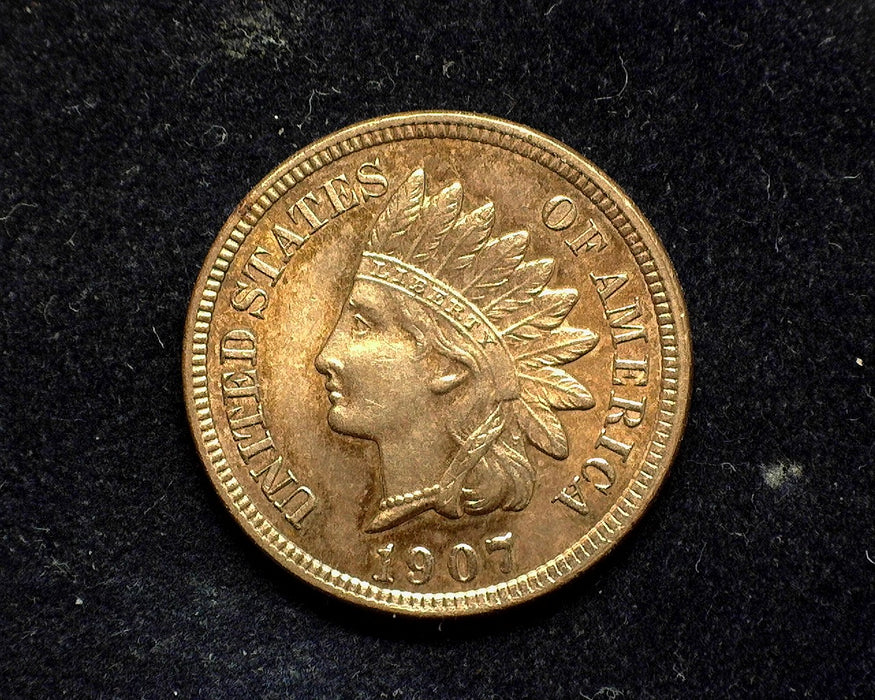 1907 Indian Head Penny/Cent BU Red - US Coin