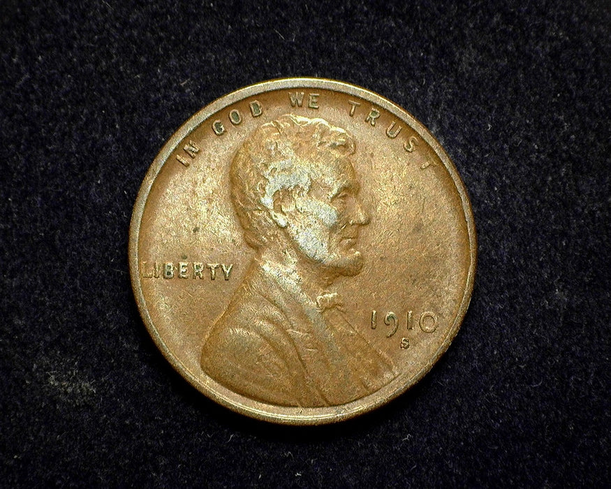 1910 S Lincoln Wheat Penny/Cent F - US Coin