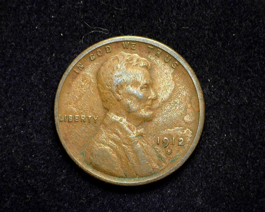 1912 S Lincoln Wheat Penny/Cent F Corrosion - US Coin