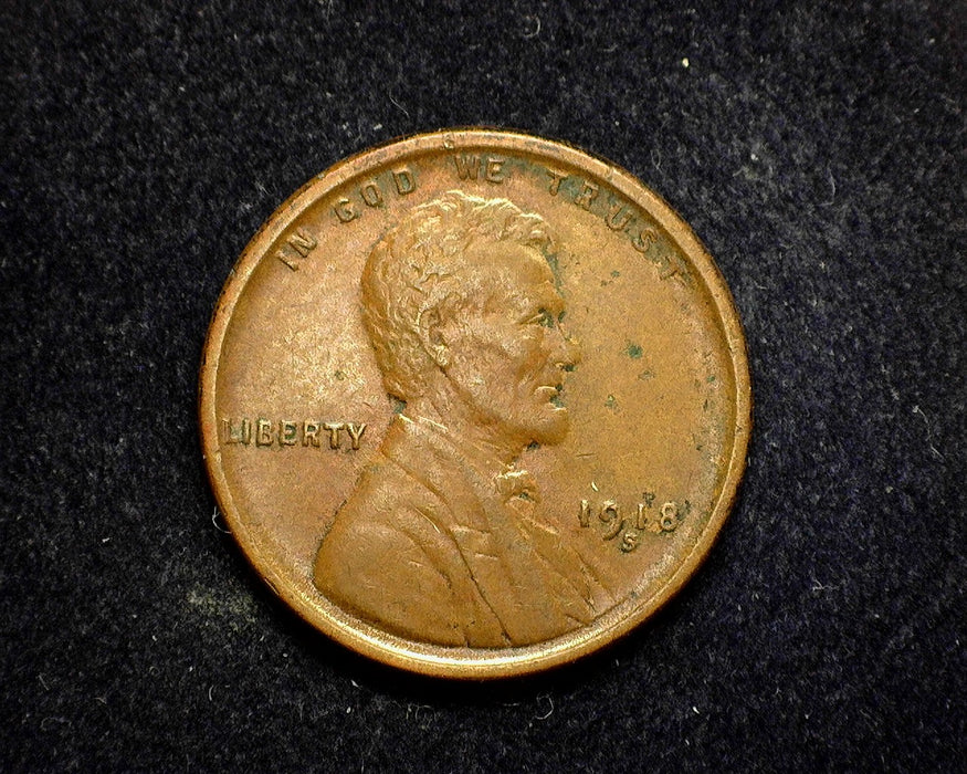 1918 S Lincoln Wheat Penny/Cent XF - US Coin