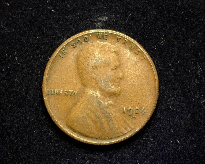 1924 D Lincoln Wheat Penny/Cent VG/F - US Coin