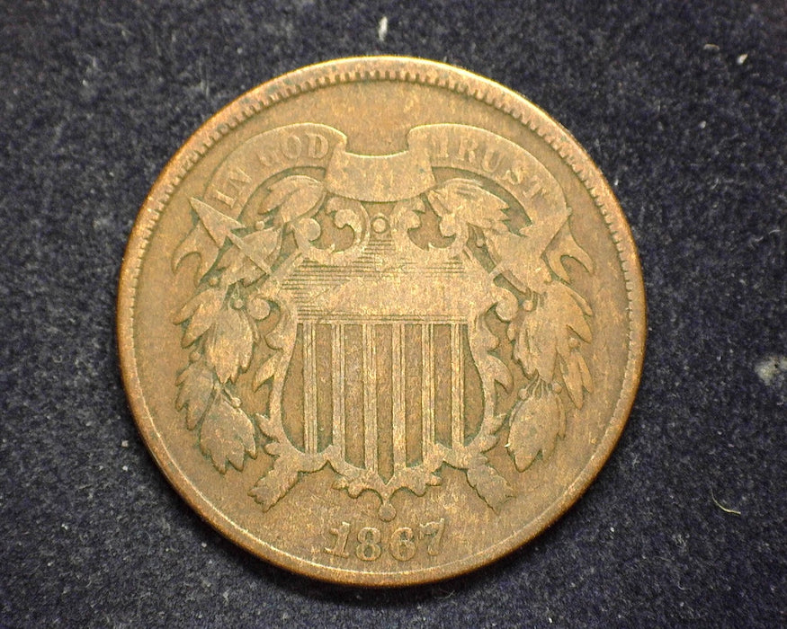 1867 Two Cent Piece G - US Coin
