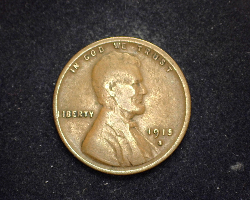 1915 S Lincoln Wheat Cent VG - US Coin