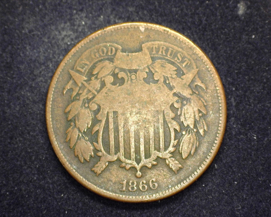 1866 Two Cent Piece G - US Coin