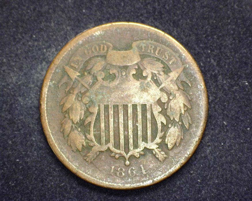1864 Two Cent Piece G - US Coin