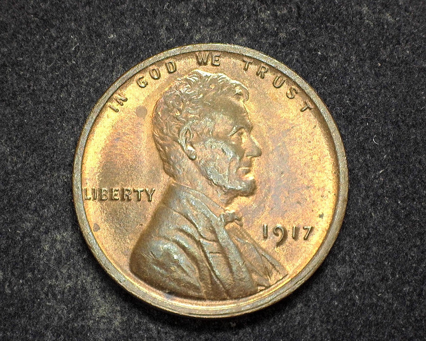 1917 Lincoln Wheat Penny/Cent BU MS63 Red - US Coin