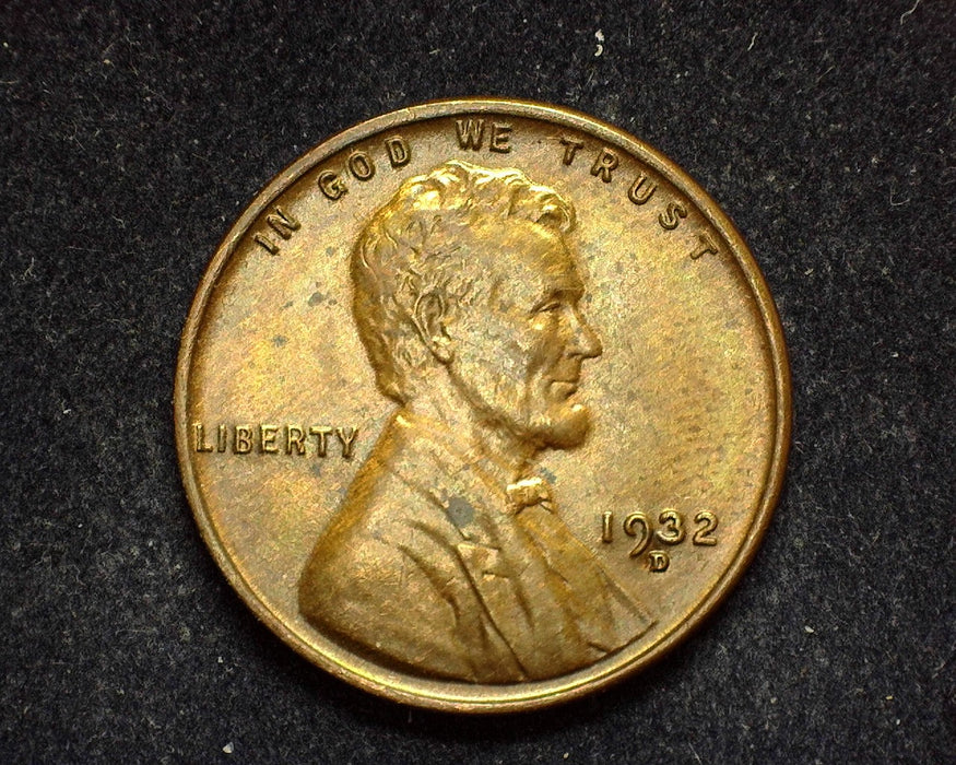 1932 D Lincoln Wheat Penny/Cent BU Brown - US Coin