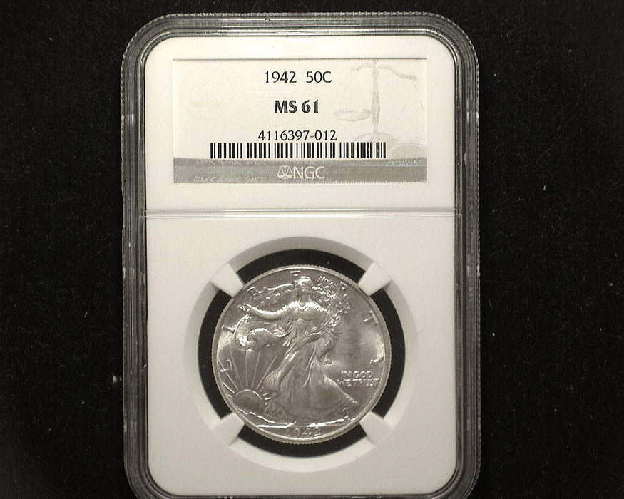 1942 Liberty Walking Half Dollar MS61 NGC - US Coin