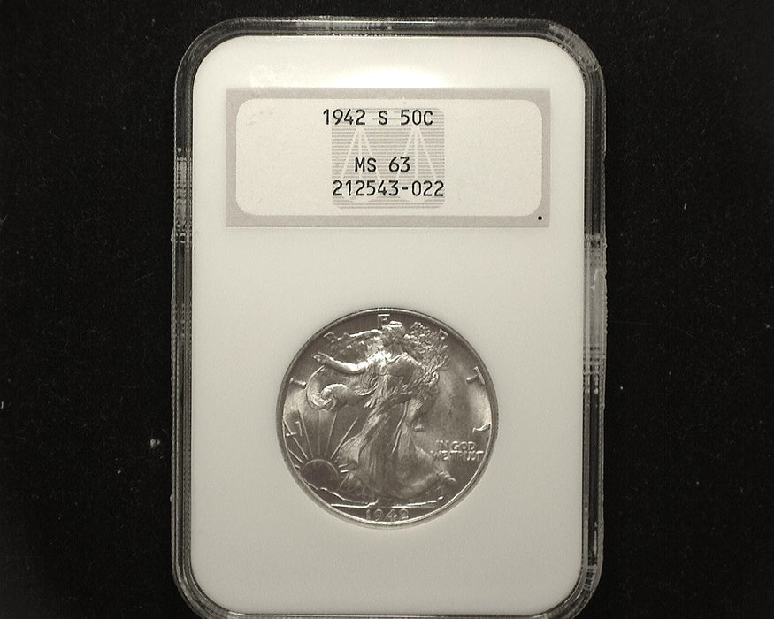 1942 S Liberty Walking Half Dollar MS63 NGC - US Coin