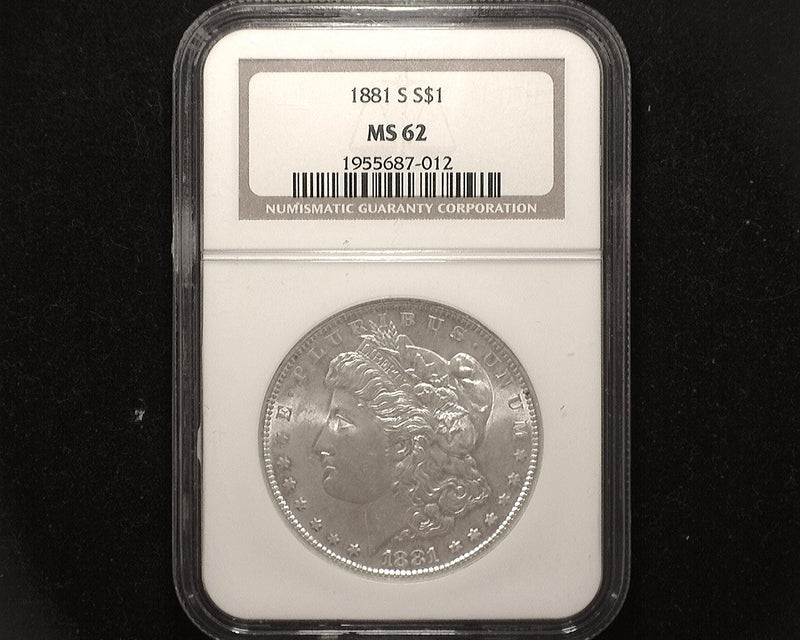 1881 S Morgan Dollar MS62 NGC - US Coin