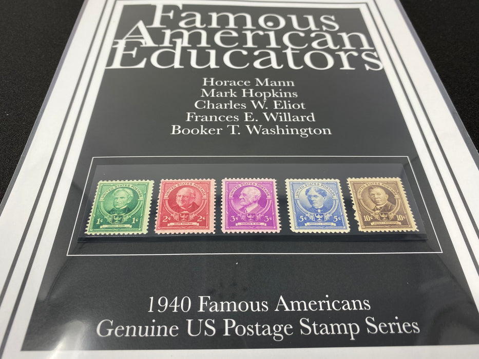 Gift for Teachers - USPS 1940 Famous American Educators Stamps - 8.5x11 Framable Art US Stamp