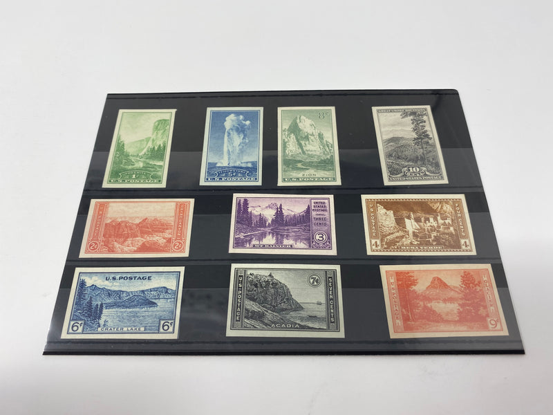 USPS 1934 National Parks Year Issue Imperforated Stamp Collection Gift Set US Stamp