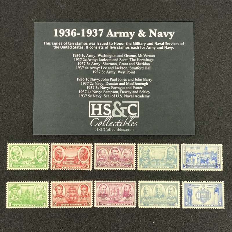 USPS 1936-1937 Army & Navy Issue Stamp Collection Gift Set US Stamp