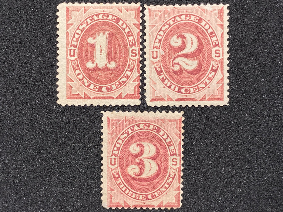 Scott J22/J23/J24 Stamps - Postage Due - M F No Gum
