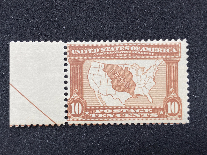 #327 10c Louisiana Purchase Fresh margin copy. Mint F NH - US Stamp