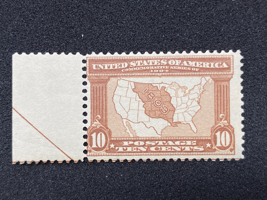 #327 10 cent Louisiana Purchase Fresh margin copy. Mint F NH US Stamp