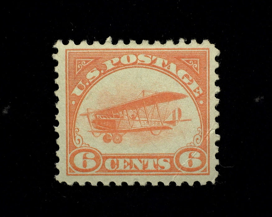 #C1 6c Airmail Faint corner paper wrinkle. Mint VF LH US Stamp