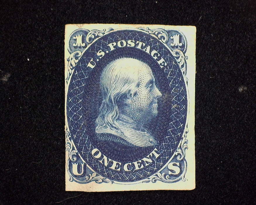 #63 TC5N Blue Trial color on paper. F/VF Mint US Stamp