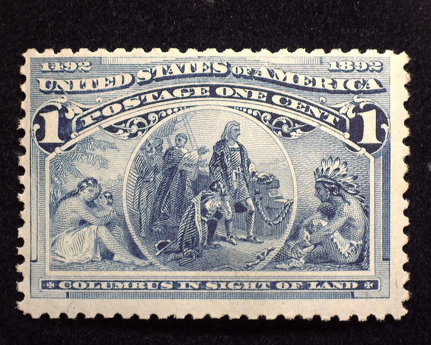#230 1 Cent Columbian Mint F/VF NH US Stamp