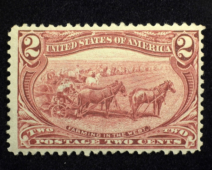 #286 2 Cent Trans Mississippi Mint F/VF LH US Stamp