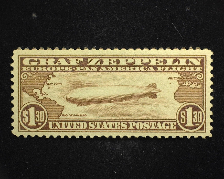 #C14 1.30 Graf Zeppelin Fresh and choice large margin stamp. Mint XF LH - US Stamp