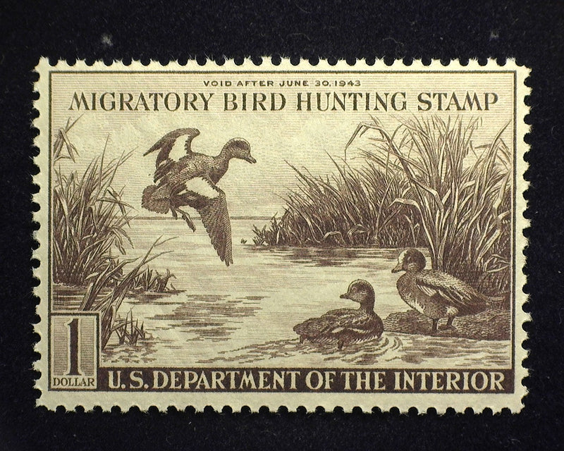 #RW9 $1.00 Hunting Permit Fresh. Mint VF NH - US Stamp