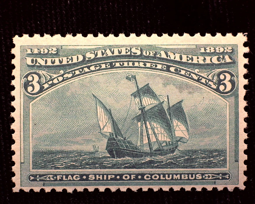 #232 3 Cent Columbian Fresh. Mint F/Vf NH US Stamp