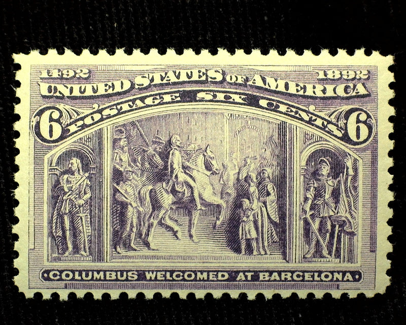 #235 6c Columbian Great color. Mint F/Vf NH - US Stamp