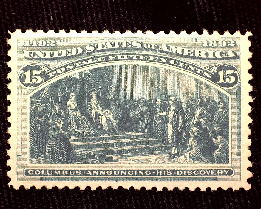 #238 15 Cent Columbian Deep dark shade. A Beauty! Mint VF NH US Stamp