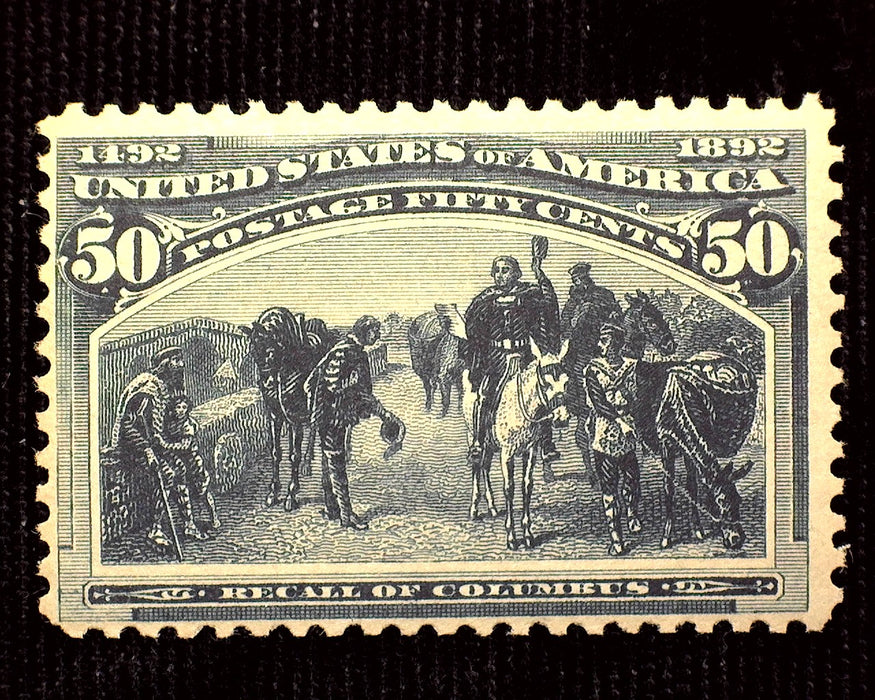 #240 50 Cent Columbian 1/02 PSE Cert Mint F+ NH US Stamp