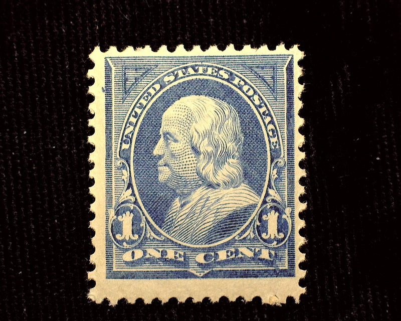 #247 1c Franklin Blue Fresh. Mint F/Vf NH - US Stamp