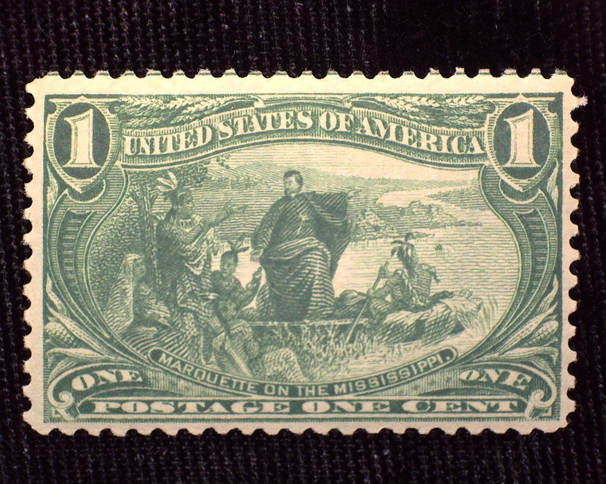 #285 1 cent Trans Mississippi Mint F/Vf NH US Stamp