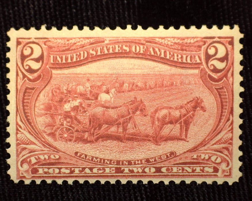 #286 2 cent Trans Mississippi Mint F+ NH US Stamp