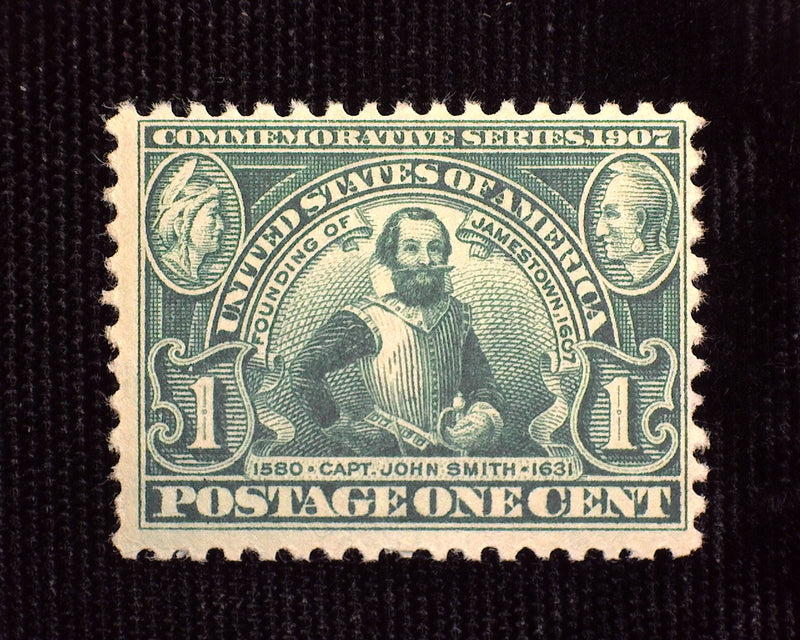 #328 1c Jamestown Issue Mint F NH - US Stamp